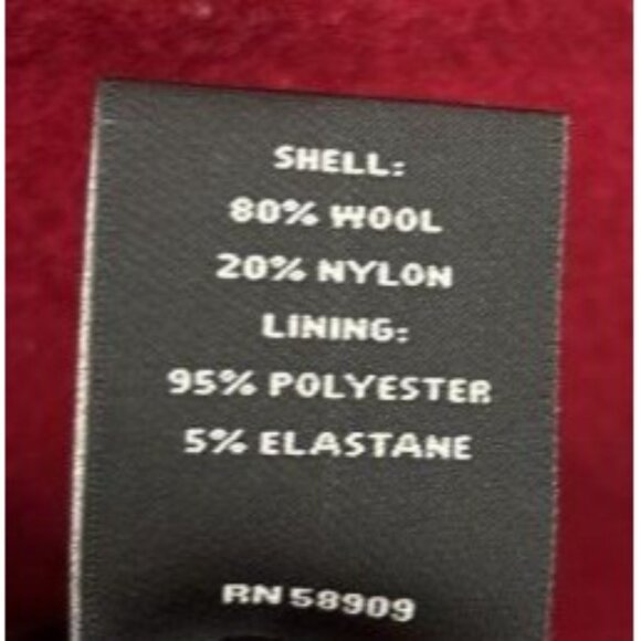 Investments Women's Red Wool Blend Coat Sz 8 - Picture 4 of 4